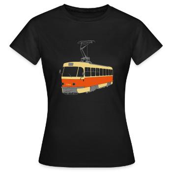 Kiewer Straßenbahn - Frauen T-Shirt - Schwarz - Vorne - AI Model Female 172 dark (172cm)