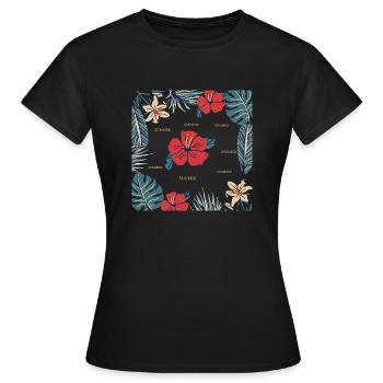 Été, été, été - T-shirt Femme - noir - Devant - AI Model Female 172 dark (172cm)