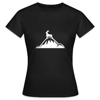 Alpes Capricorne Alpine Alpinisme - T-shirt Femme - noir - Devant - AI Model Female 172 dark (172cm)