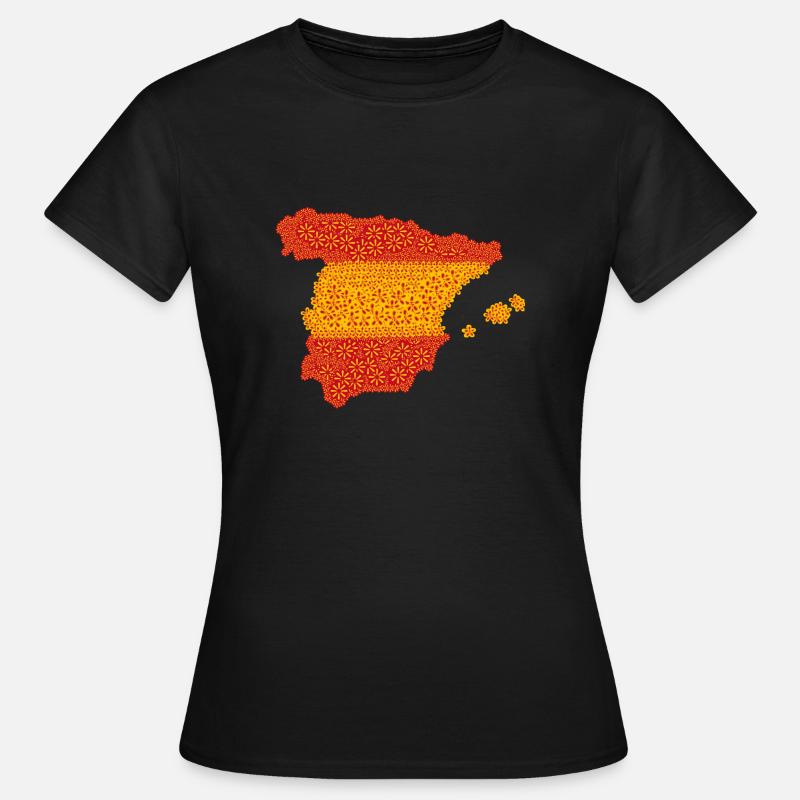Drapeau espagnol, drapeau espagnol, espagne drapeau - T-shirt Femme - noir