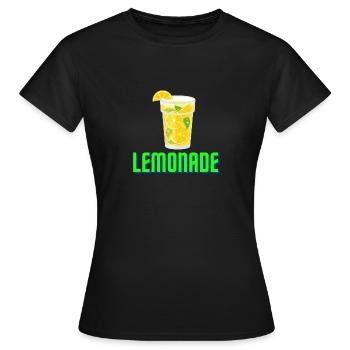 Lemonade drink refresh summer mint citrus orange - Women's T-Shirt - black - Front - AI Model Female 172 dark (172cm)