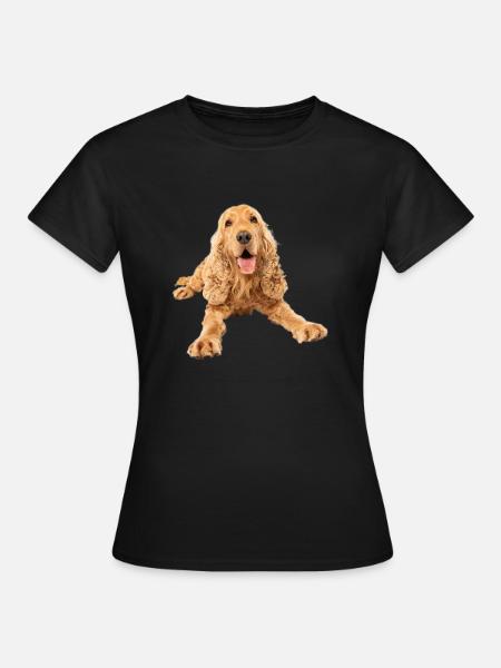 Cocker Spaniel photo motif - Women's T-Shirt - black