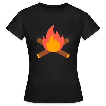 Campfire - Women's T-Shirt - black - Front - AI Model Female 172 dark (172cm)