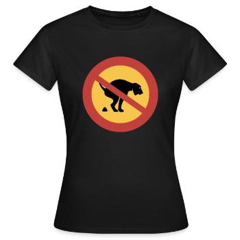 Interdiction de la merde - T-shirt Femme - noir - Devant - AI Model Female 172 dark (172cm)