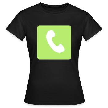 Appel repondre - T-shirt Femme - noir - Devant - AI Model Female 172 dark (172cm)