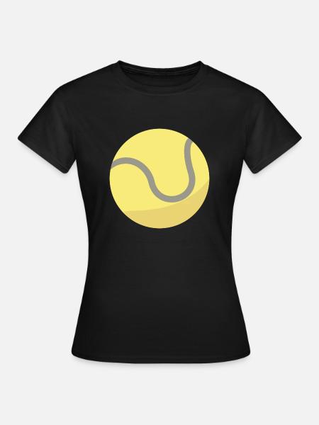 Tennis Ball - Frauen T-Shirt - Schwarz