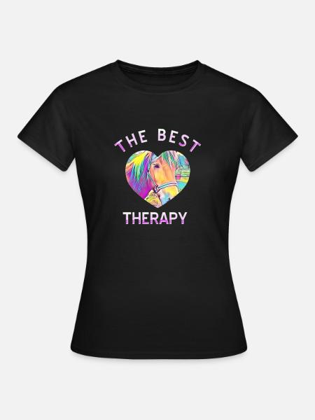 Pferd - Frauen T-Shirt - Schwarz