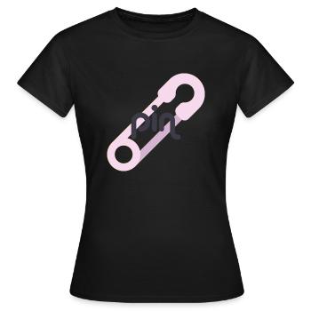 Pin - Frauen T-Shirt - Schwarz - Vorne - AI Model Female 172 dark (172cm)
