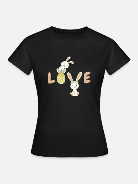 Love Easter - Frauen T-Shirt - Schwarz