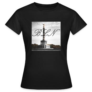 berlin berlin - T-shirt Femme - noir - Devant - AI Model Female 172 dark (172cm)