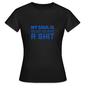 ich schütze meine Seele - Frauen T-Shirt - Schwarz - Vorne - AI Model Female 172 dark (172cm)
