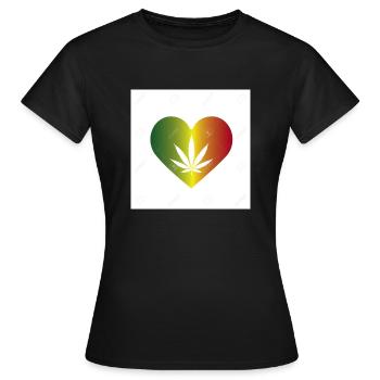 Liebe Unkraut. - Frauen T-Shirt - Schwarz - Vorne - AI Model Female 172 dark (172cm)