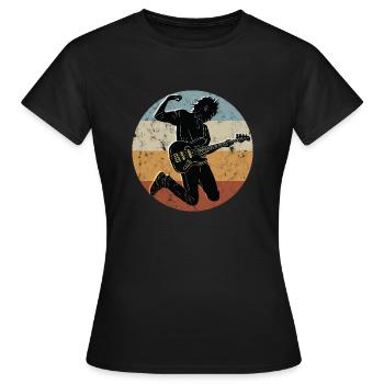 Basse | Basse E-Basse | Basse-Guitare Design - T-shirt Femme - noir - Devant - AI Model Female 172 dark (172cm)