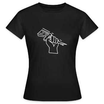 Foudre de main - T-shirt Femme - noir - Devant - AI Model Female 172 dark (172cm)