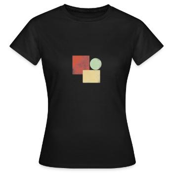 Géométrie simple - T-shirt Femme - noir - Devant - AI Model Female 172 dark (172cm)