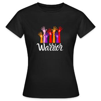 unsichtbare Behinderung / Krankheit - Warrior - Frauen T-Shirt - Schwarz - Vorne - AI Model Female 172 dark (172cm)