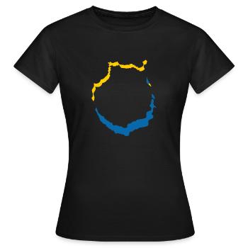 Grandes îles Canaries - T-shirt Femme - noir - Devant - AI Model Female 172 dark (172cm)