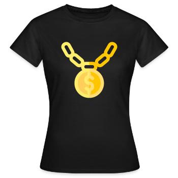 Collier - T-shirt Femme - noir - Devant - AI Model Female 172 dark (172cm)