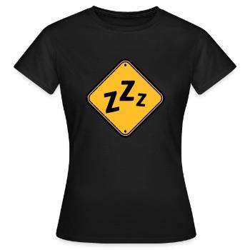 Caution snoring shield - Women's T-Shirt - black - Front - AI Model Female 172 dark (172cm)