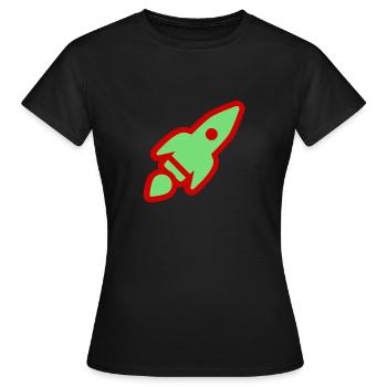 Grüne Rakete - Frauen T-Shirt - Schwarz - Vorne - AI Model Female 172 dark (172cm)