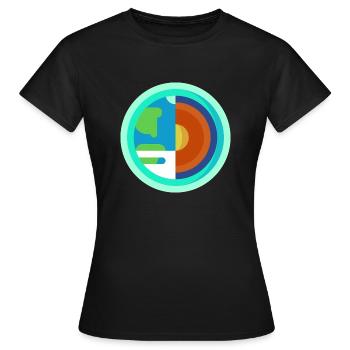 Terre - T-shirt Femme - noir - Devant - AI Model Female 172 dark (172cm)