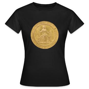 Coin - T-shirt Femme - noir - Devant - AI Model Female 172 dark (172cm)
