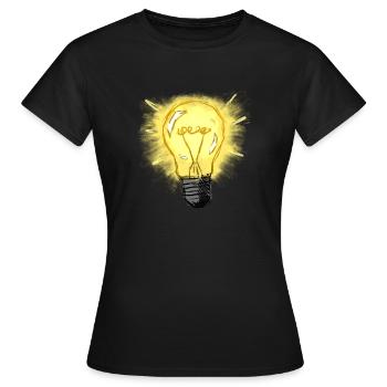 Lampe lumineuse - T-shirt Femme - noir - Devant - AI Model Female 172 dark (172cm)