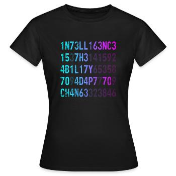 L’intelligence est la capacité de s’adapter au changement - T-shirt Femme - noir - Devant - AI Model Female 172 dark (172cm)