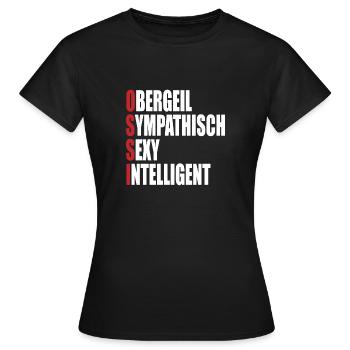 Ossi Geschenk DDR Ostdeutschland Generation - Frauen T-Shirt - Schwarz - Vorne - AI Model Female 172 dark (172cm)