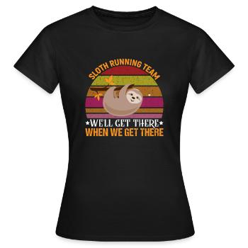 Sloth Running Team - T-shirt Femme - noir - Devant - AI Model Female 172 dark (172cm)