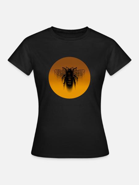 BIENE GOLD FLIEGEND - Frauen T-Shirt - Schwarz