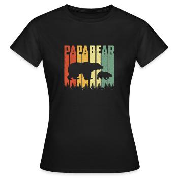 Vintage Papa Bär Baby Bär Vatertag - Frauen T-Shirt - Schwarz - Vorne - AI Model Female 172 dark (172cm)