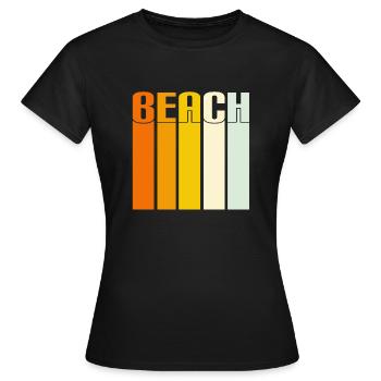Beach - Frauen T-Shirt - Schwarz - Vorne - AI Model Female 172 dark (172cm)