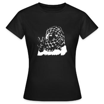 la Palestine libre - T-shirt Femme - noir - Devant - AI Model Female 172 dark (172cm)