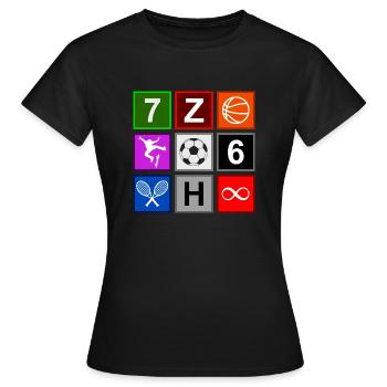 Sports - T-shirt Femme - noir - Devant - AI Model Female 172 dark (172cm)