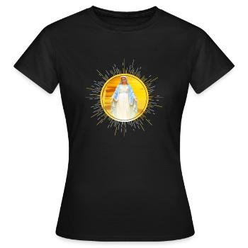 Maria Madonna - Frauen T-Shirt - Schwarz - Vorne - AI Model Female 172 dark (172cm)