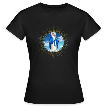 Maria Madonna - Frauen T-Shirt - Schwarz - Vorne - AI Model Female 172 dark (172cm)