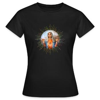 Maria Madonna - T-shirt Femme - noir - Devant - AI Model Female 172 dark (172cm)
