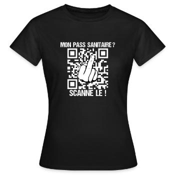 Meinen Sanitäts-Pass? Scannen Sie ihn! v5 - Frauen T-Shirt - Schwarz - Vorne - AI Model Female 172 dark (172cm)