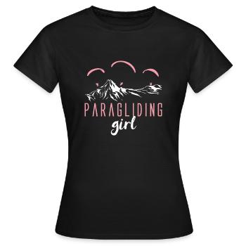 Paragliding Paragliding Paraglider Paraglider - Women's T-Shirt - black - Front - AI Model Female 172 dark (172cm)