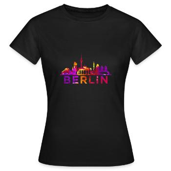 Berlin Skyline Impression Souvenir Cadeau Idée - T-shirt Femme - noir - Devant - AI Model Female 172 dark (172cm)