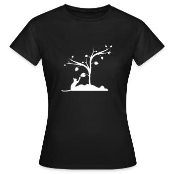 Chat - T-shirt Femme - noir - Devant - AI Model Female 172 dark (172cm)