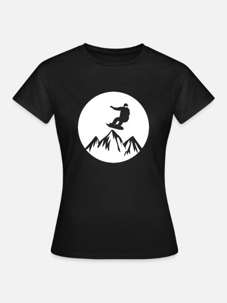 Snowboard Snowboarder - Frauen T-Shirt - Schwarz