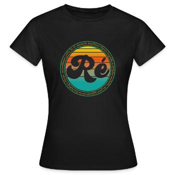 Ré - T-shirt Femme - noir - Devant - AI Model Female 172 dark (172cm)