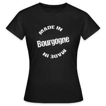 Hergestellt in Burgund blc - Frauen T-Shirt - Schwarz - Vorne - AI Model Female 172 dark (172cm)