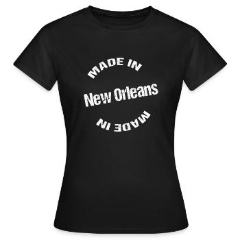 Hergestellt in New Orleans blc - Frauen T-Shirt - Schwarz - Vorne - AI Model Female 172 dark (172cm)