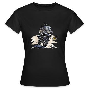 Courbe de vélo d’aventure - T-shirt Femme - noir - Devant - AI Model Female 172 dark (172cm)