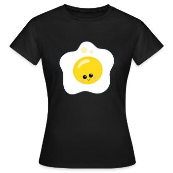 Spiegelei - Frauen T-Shirt - Schwarz - Vorne - AI Model Female 172 dark (172cm)