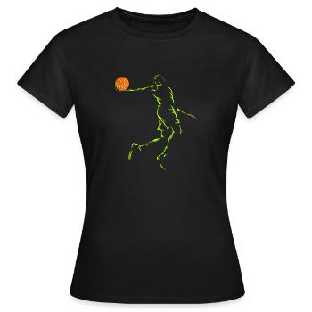 Basket-ball Slam Dunk - T-shirt Femme - noir - Devant - AI Model Female 172 dark (172cm)