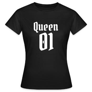 Queen 01 queen darling couple woman wedding - Women's T-Shirt - black - Front - AI Model Female 172 dark (172cm)